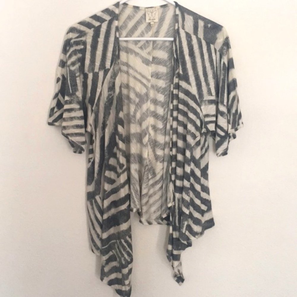 Anthropologie Ella Moss Gray/Cream Cardigan